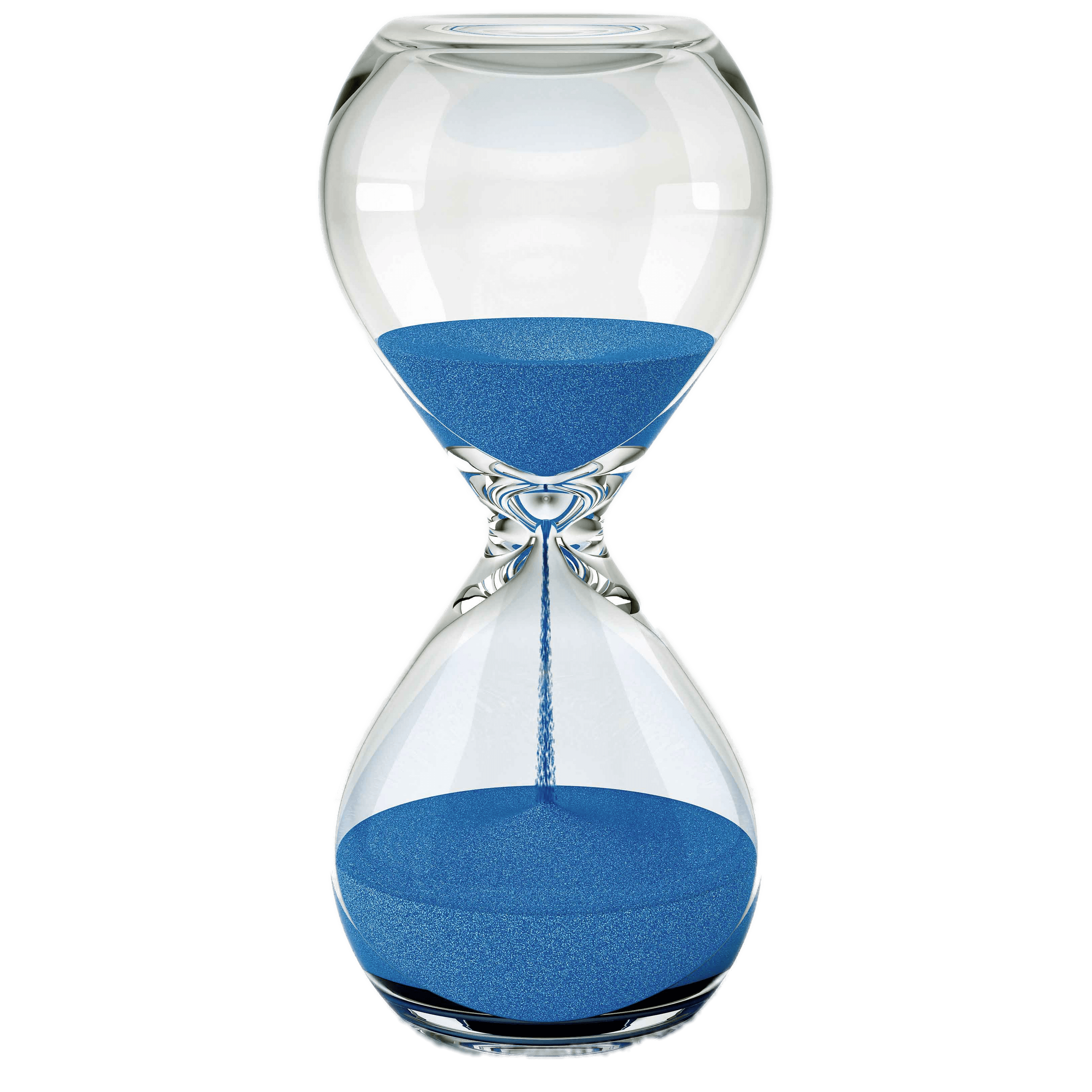 Hourglass Blue Sand Background PNG Image