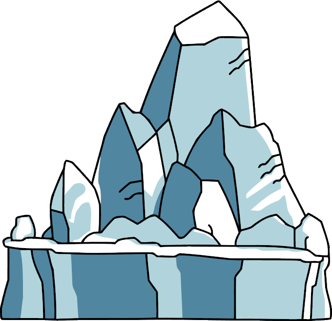 Icebergs Background PNG Image