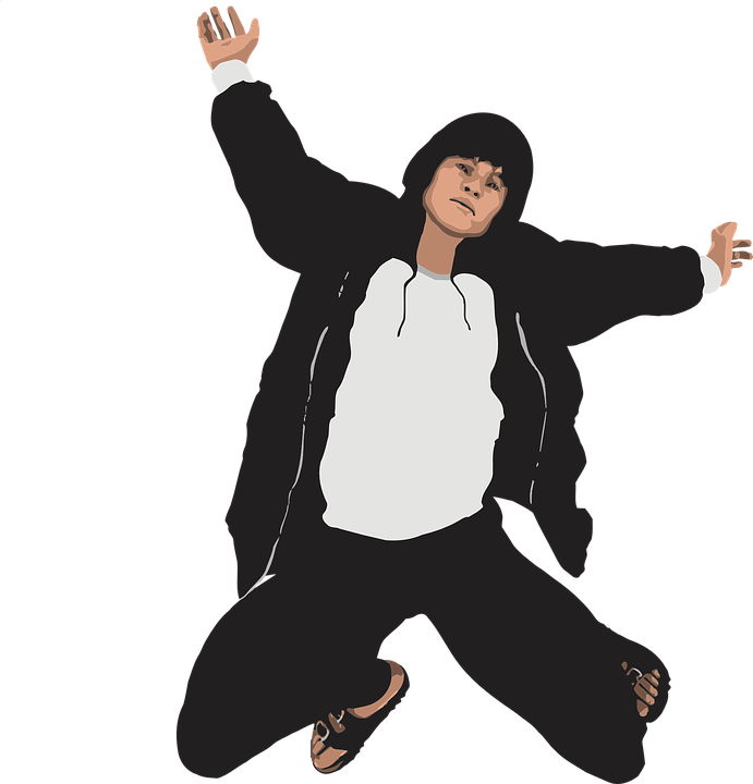 Jumping Young Man PNG Clipart Background