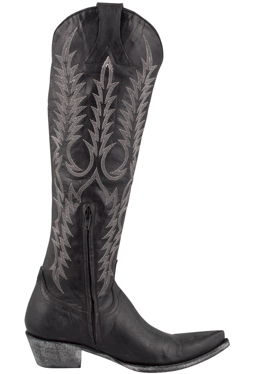 Lady Black Boots Background PNG Image