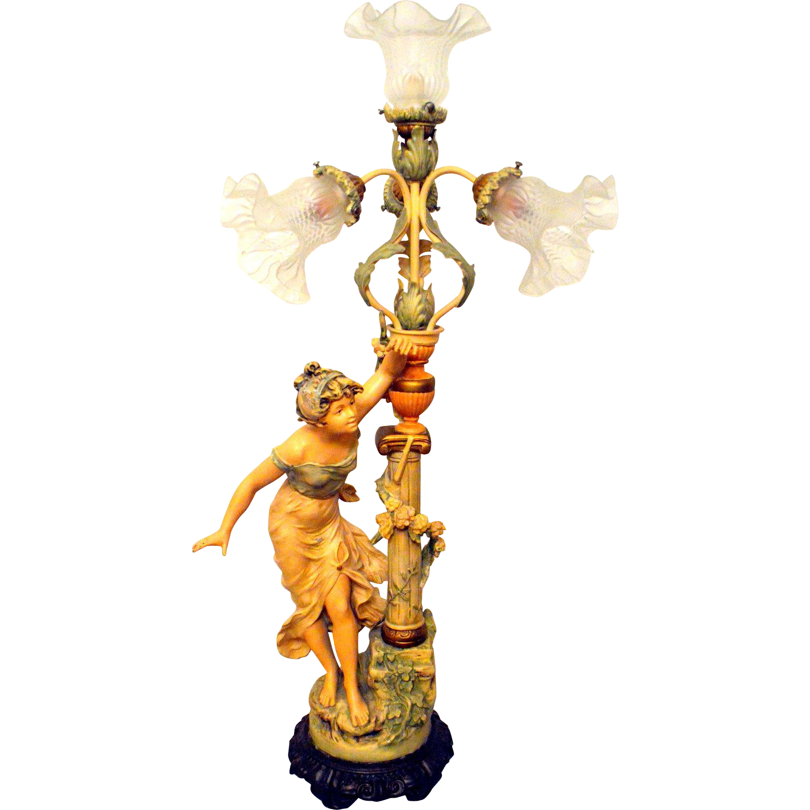 Lamp Art Nouveau Background PNG Image