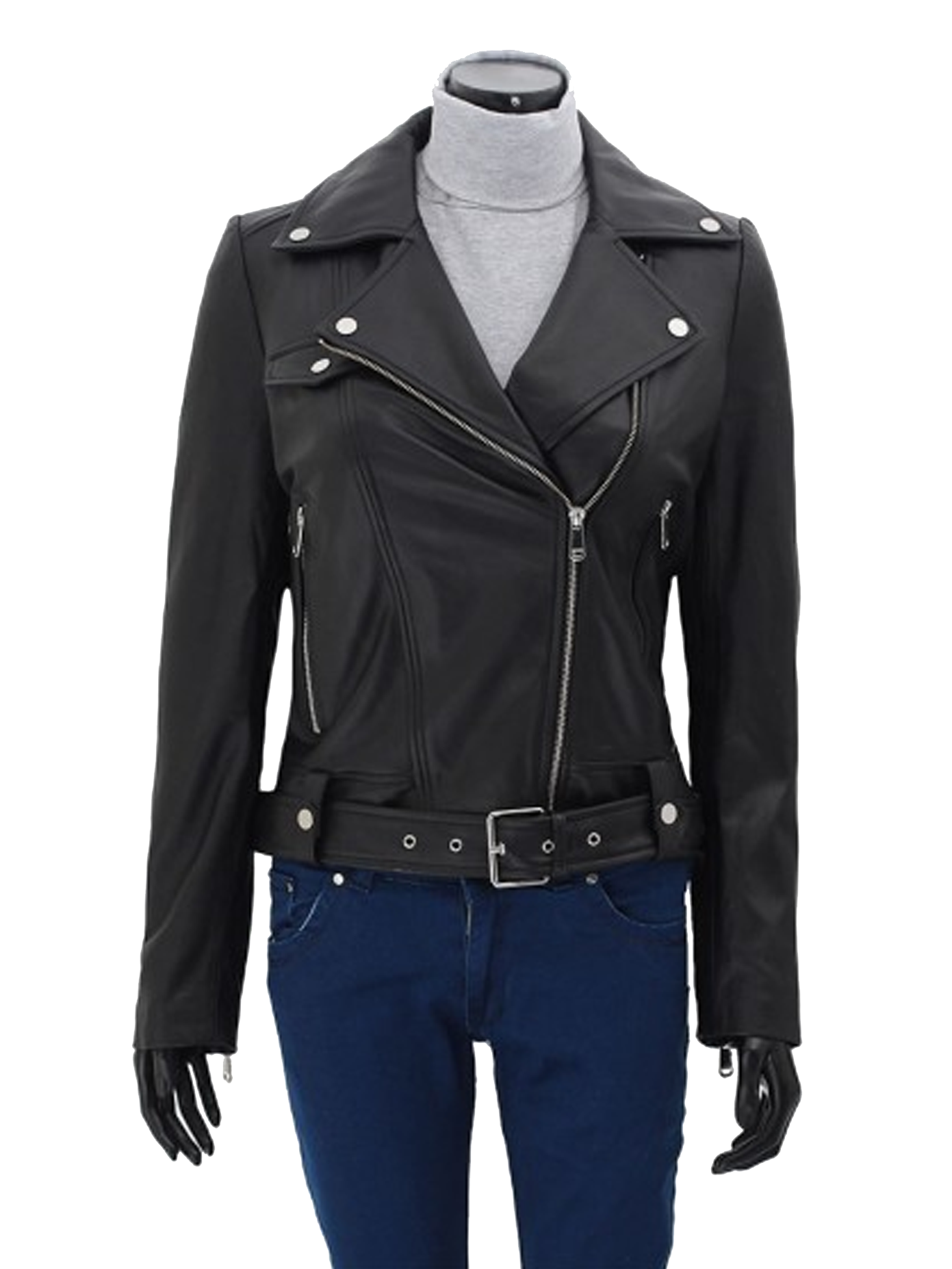 Leather Women Jacket PNG Clipart Background