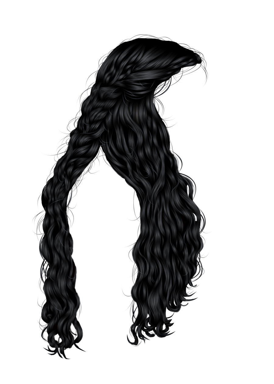 Long Black Women Hair Download Free PNG