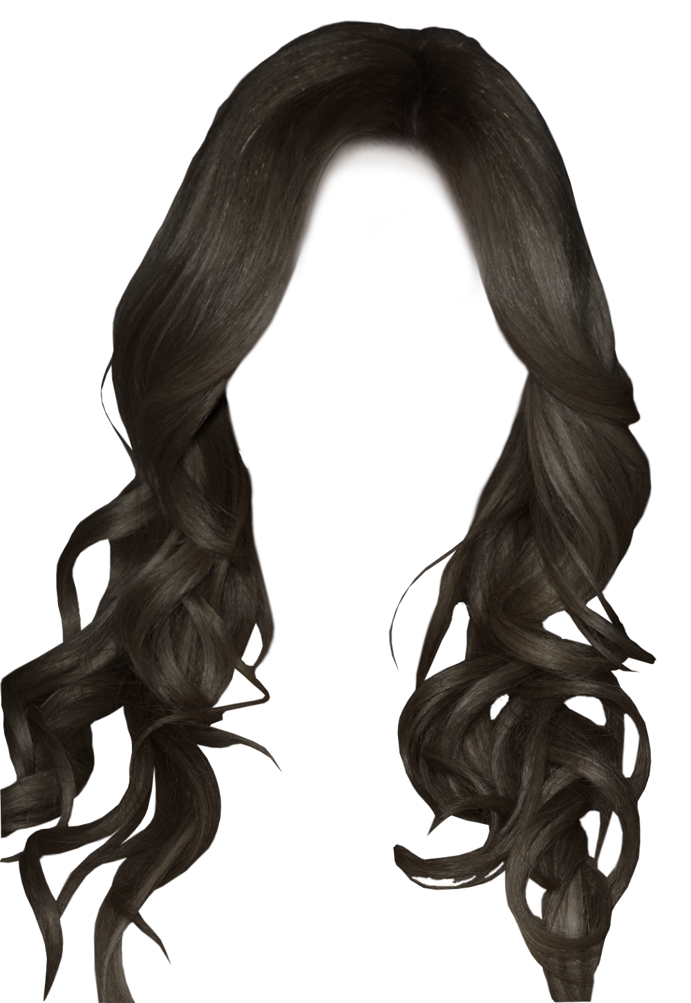 Long Black Women Hair PNG Clipart Background
