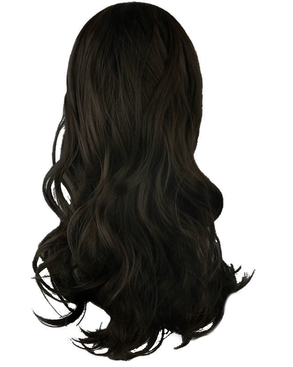 Long Black Women Hair Transparent Background