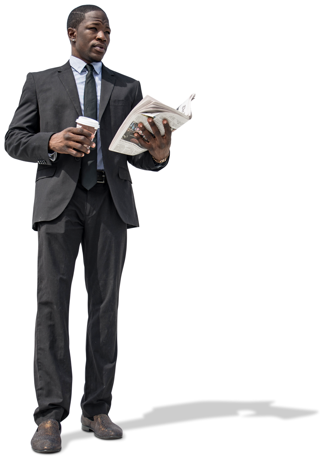 Man In Suit Standing Free PNG