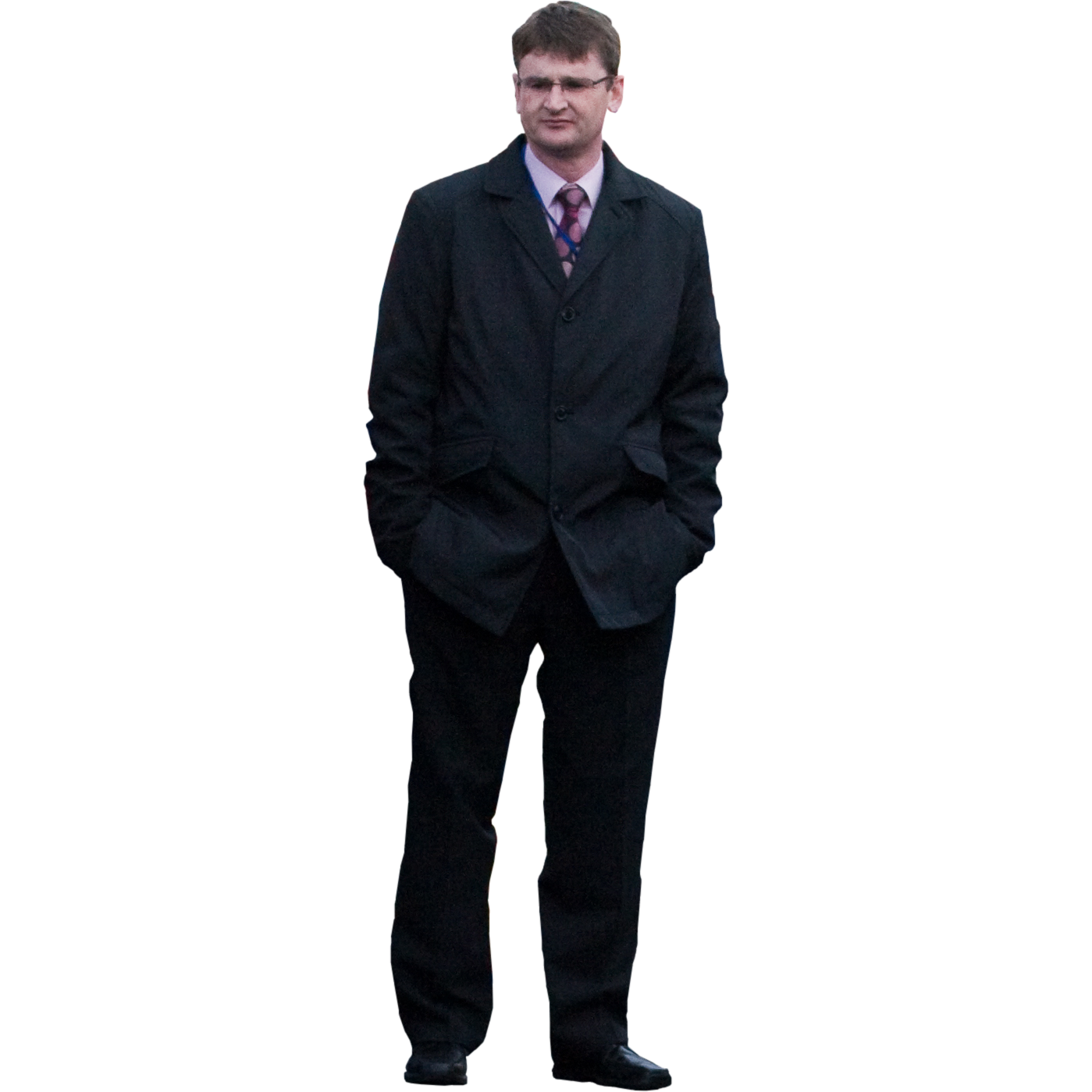 Man In Suit Standing PNG Pic Background