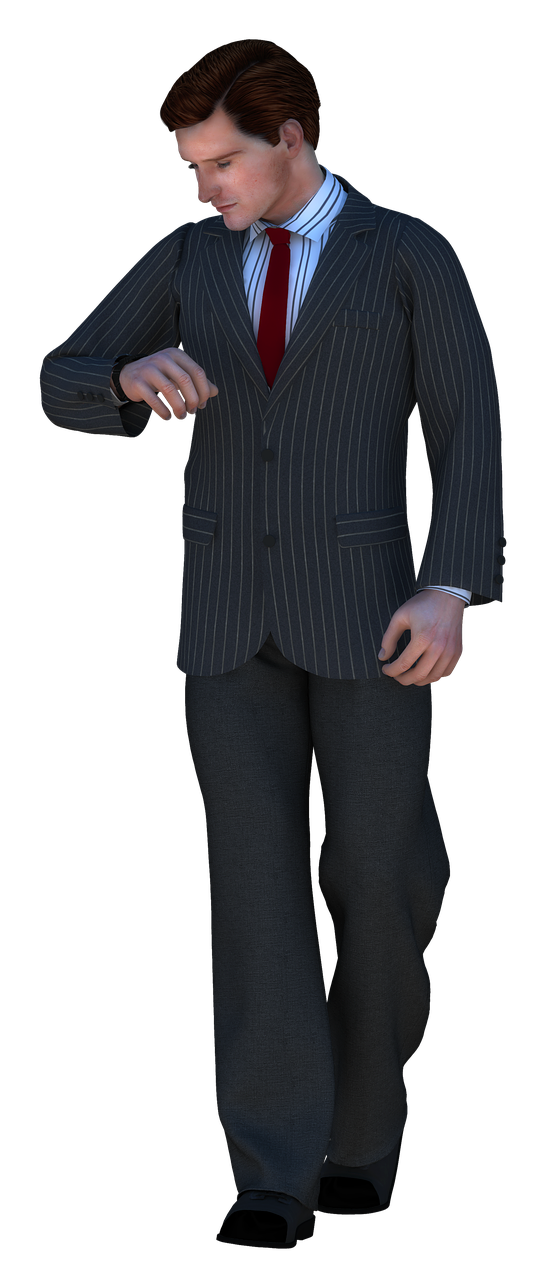 Man In Suit Standing Transparent Background