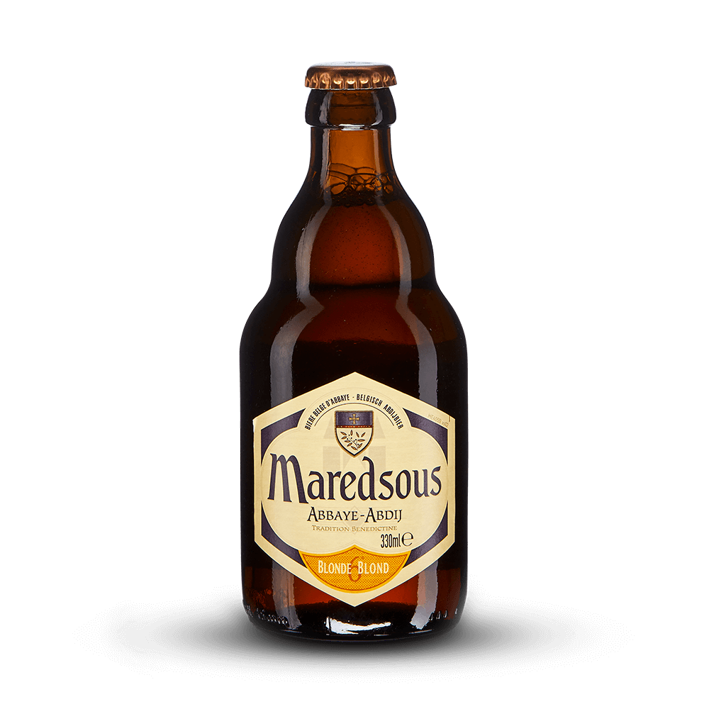 Maredsous Blond Beer Background PNG Image