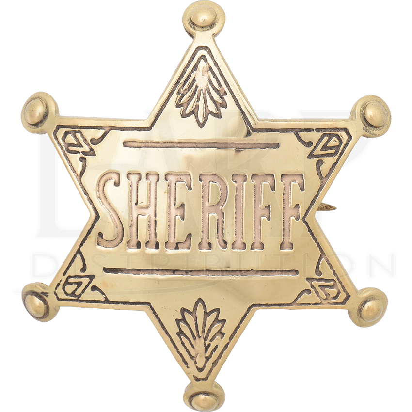 Metal Sheriffs Badge Background PNG Image