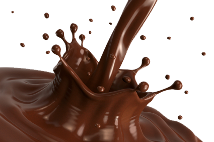 Milk Chocolate Splash PNG Background