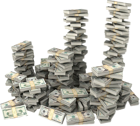 Money Dollars Pile Background PNG Image