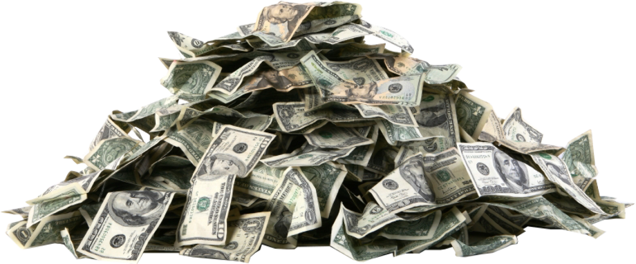 Money Dollars Pile PNG HD Quality