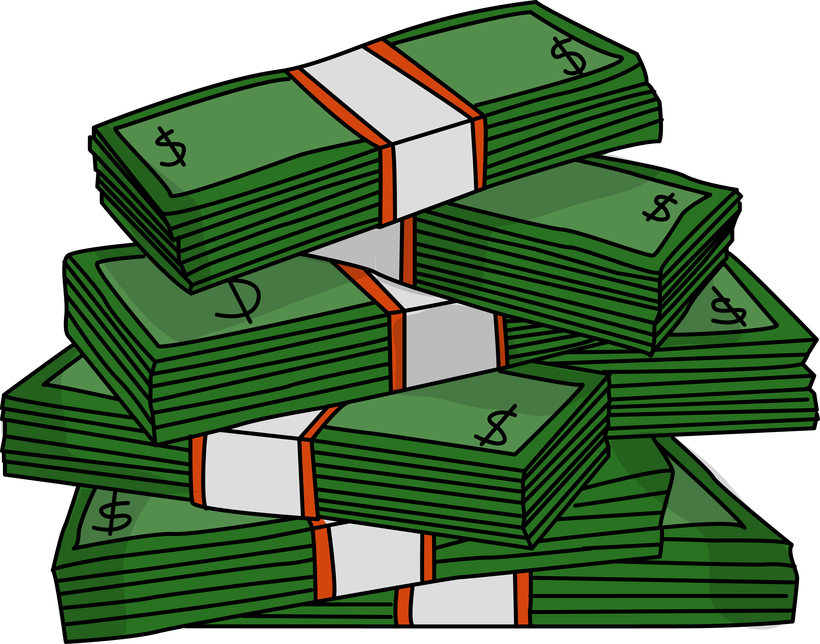 Money Dollars Pile PNG Images HD