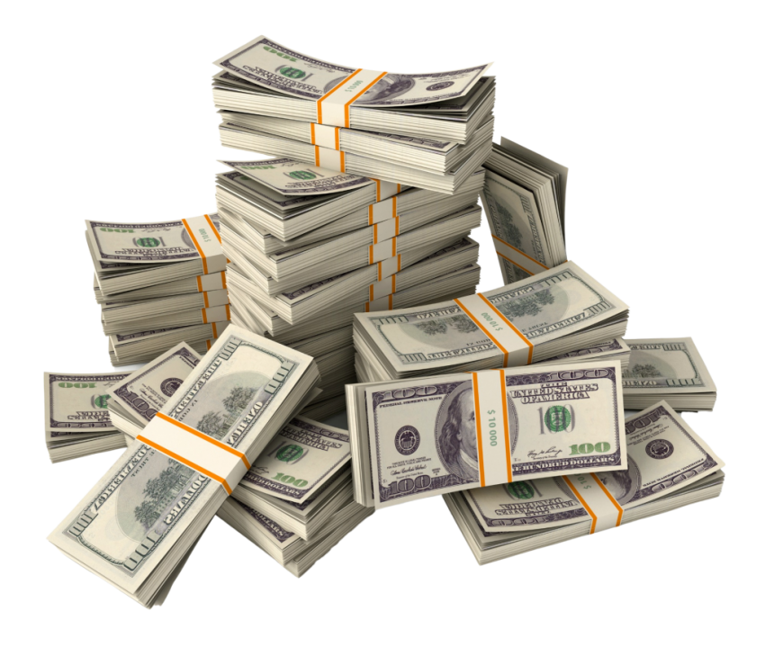 Money Dollars Pile Transparent PNG
