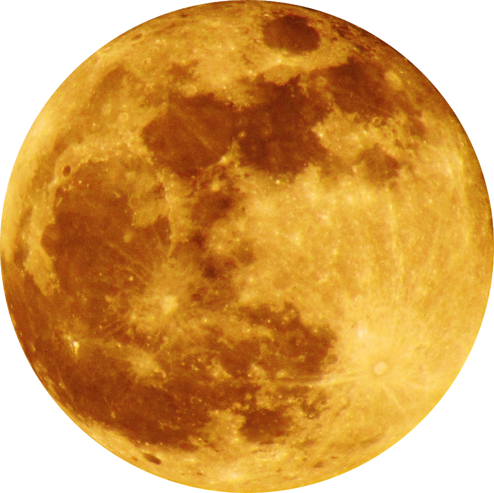Moon Full Yellow PNG HD Quality