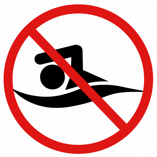 No Swimming Sign Background PNG