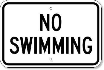 No Swimming Sign PNG Photo Image