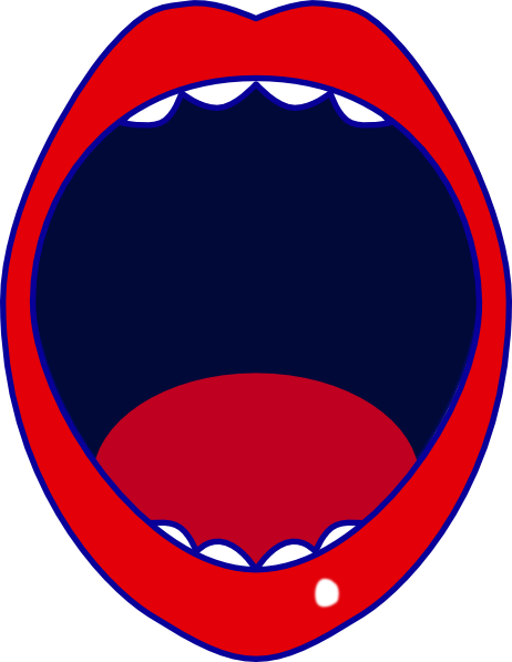 Open Mouth Teeth Background PNG Image