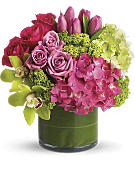 Orchid And Tulips Bouquet PNG Images HD