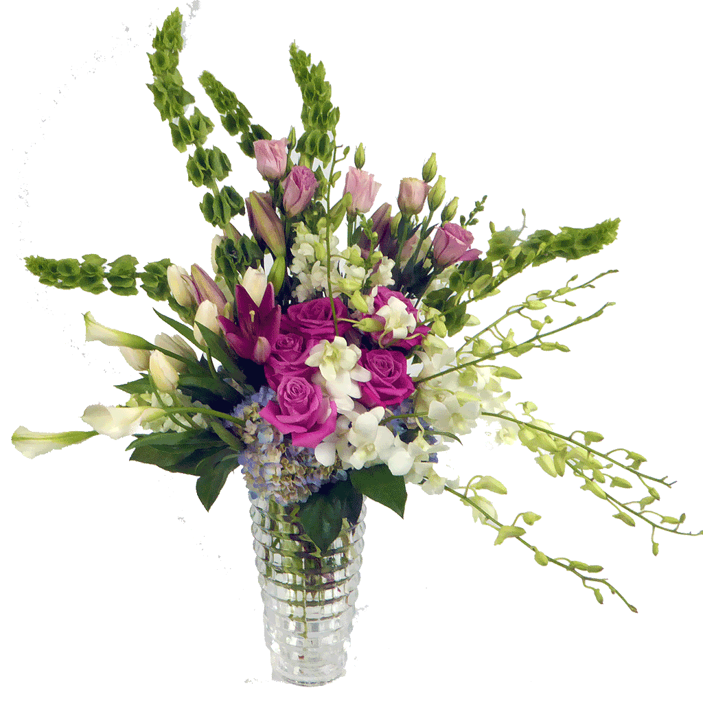 Orchid And Tulips Bouquet Transparent Image