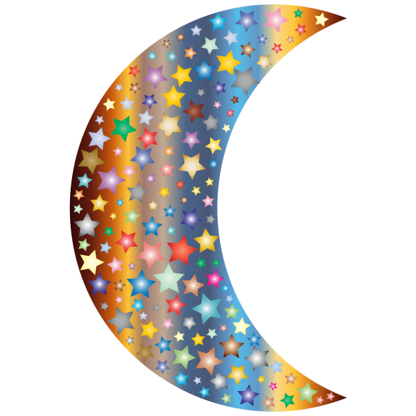 Ornated Moon Crescent PNG Clipart Background