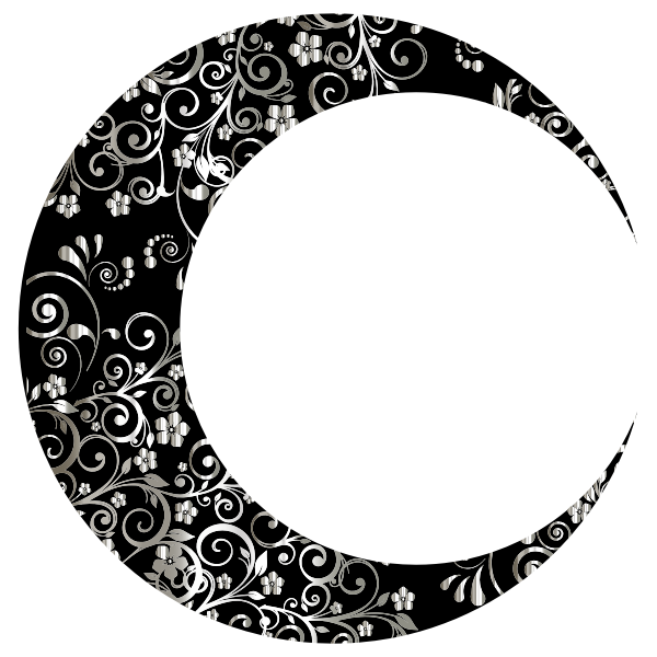 Ornated Moon Crescent PNG HD Quality