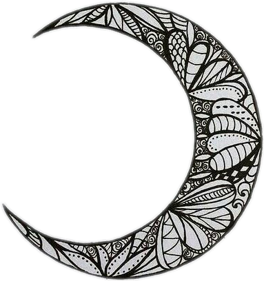 Ornated Moon Crescent Transparent PNG