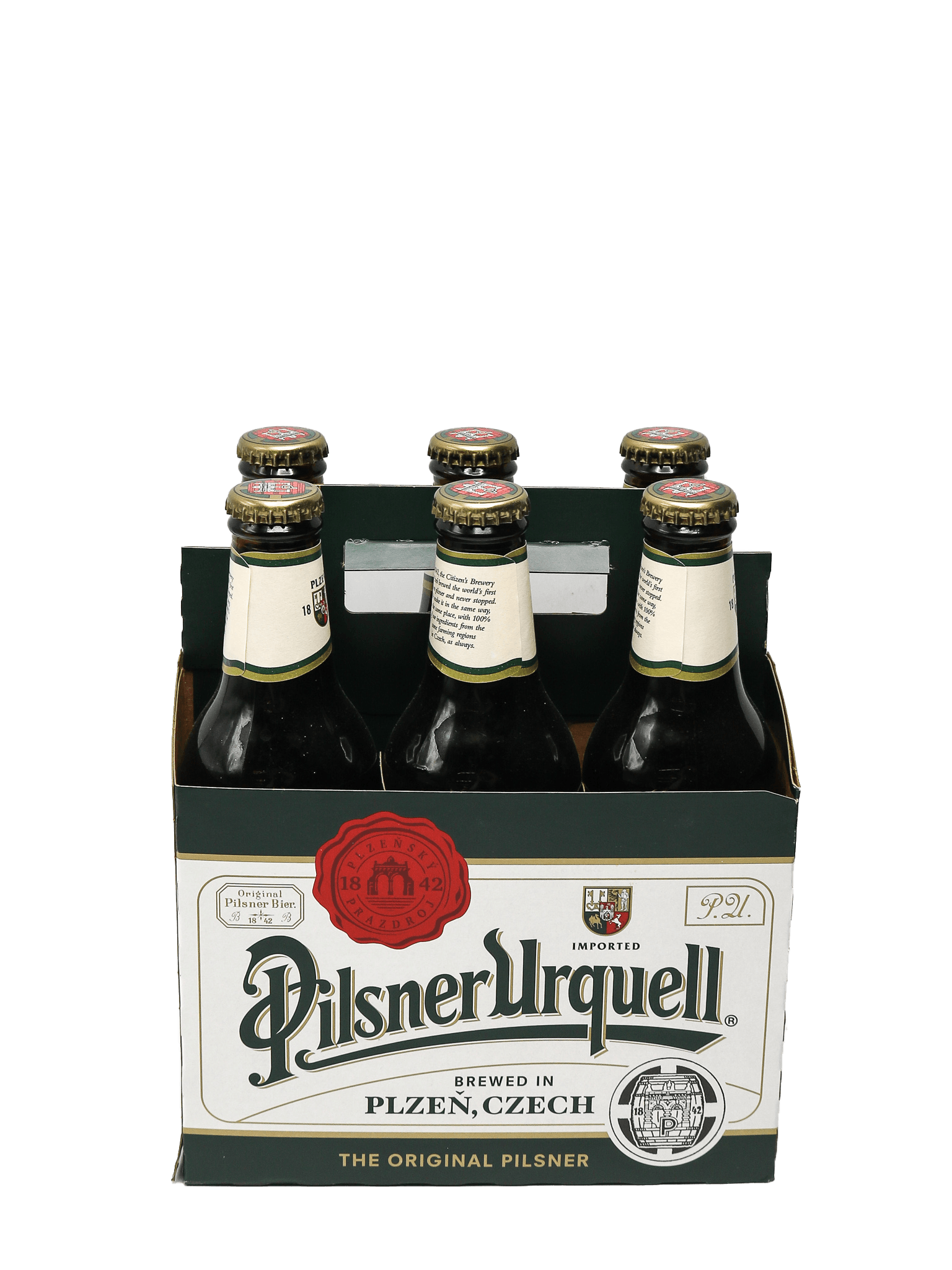 Pilsner Urquell Bottle Background PNG Image