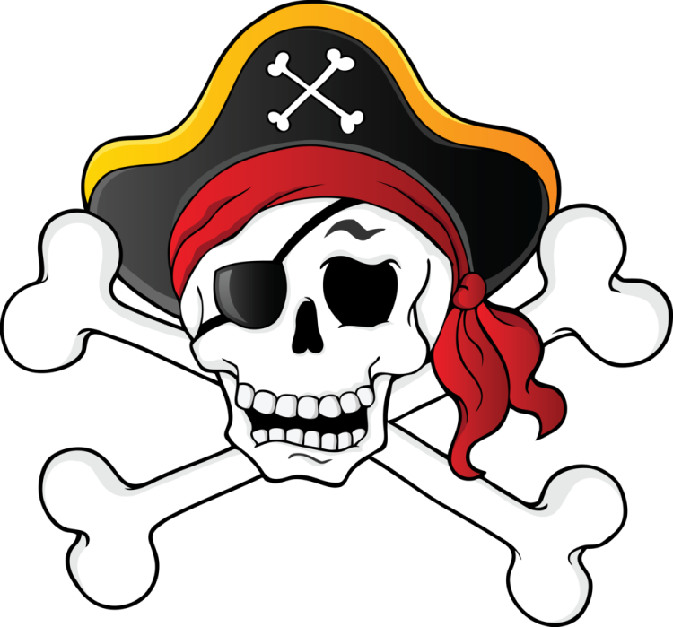 Pirate Hat Bones Background PNG Image