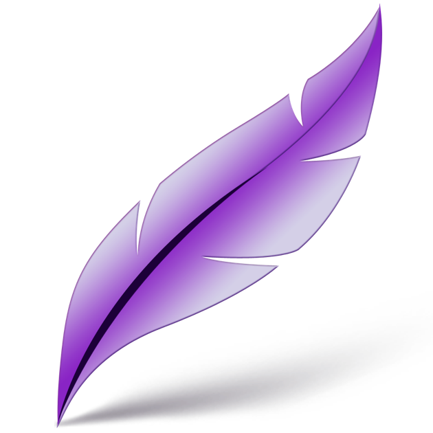 Purple Feather Transparent File