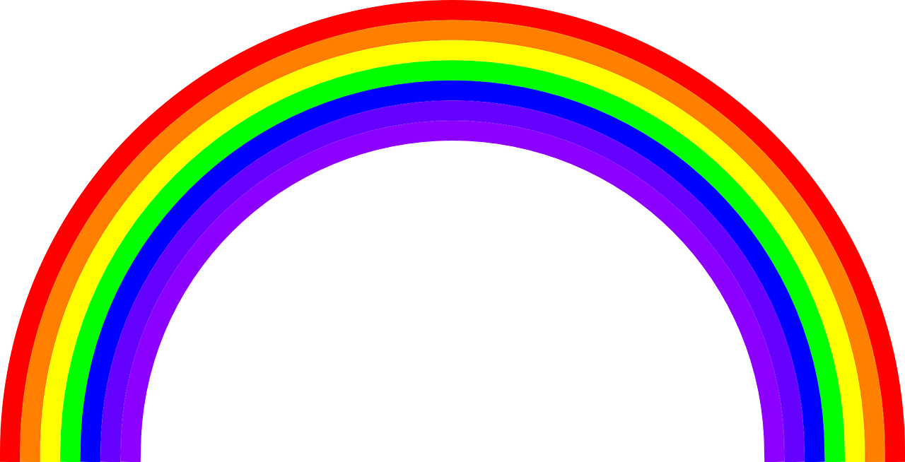 Rainbow 6 Colours Background PNG Image