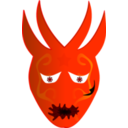 Red Devil Mask PNG Clipart Background