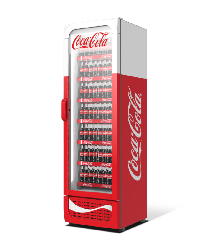 Retro Coca Cola Fridge Background PNG Image
