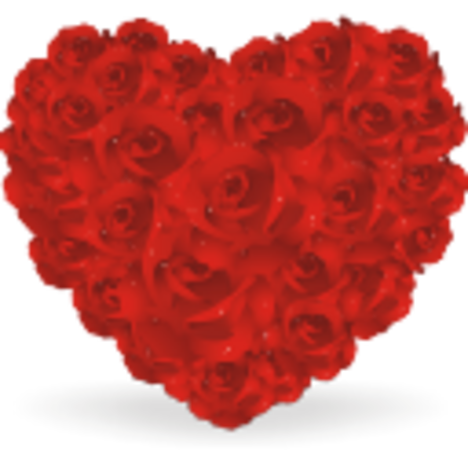 Rose Heart Background PNG Image