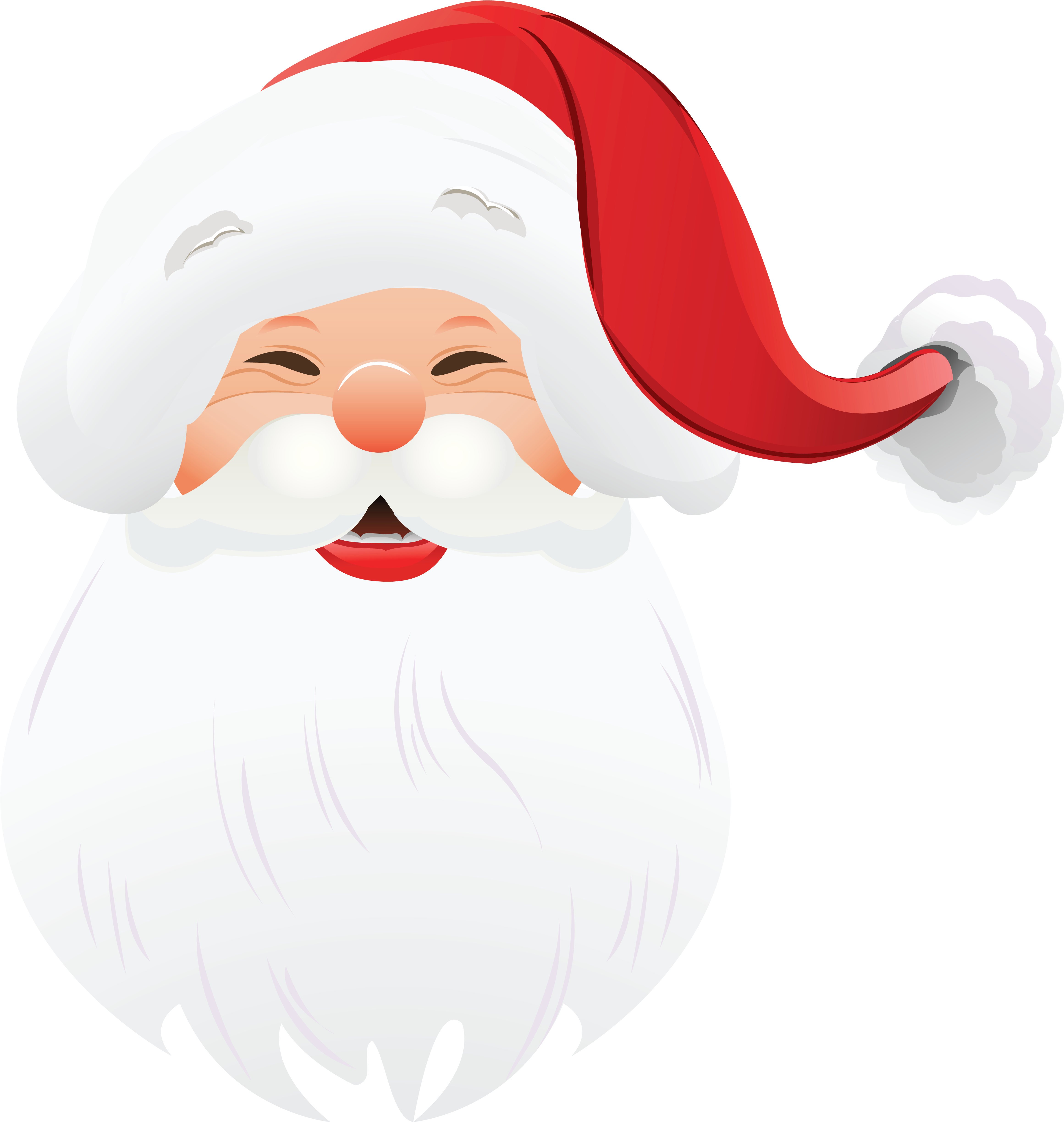 Santa Claus Beard Background PNG Image