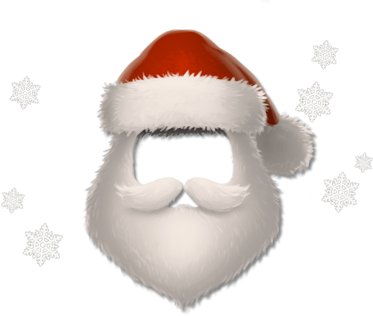 Santa Claus Beard Background PNG