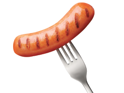 Sausage On Fork Background PNG Image