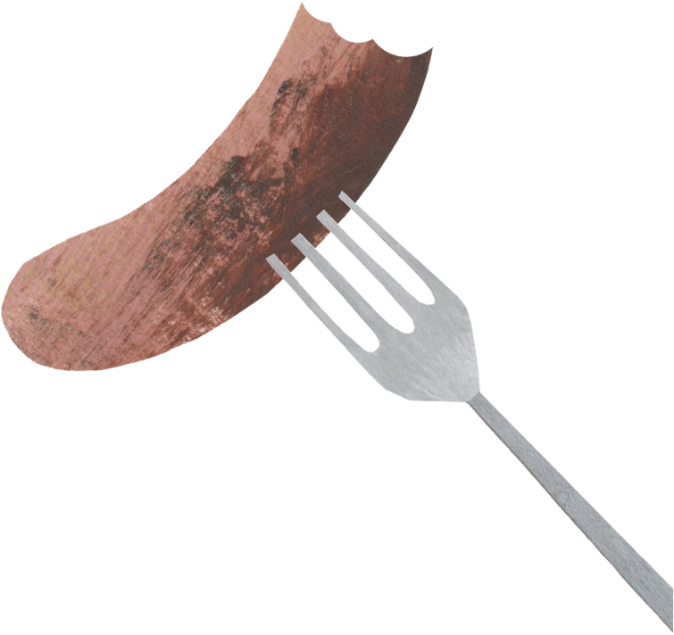 Sausage On Fork PNG Clipart Background