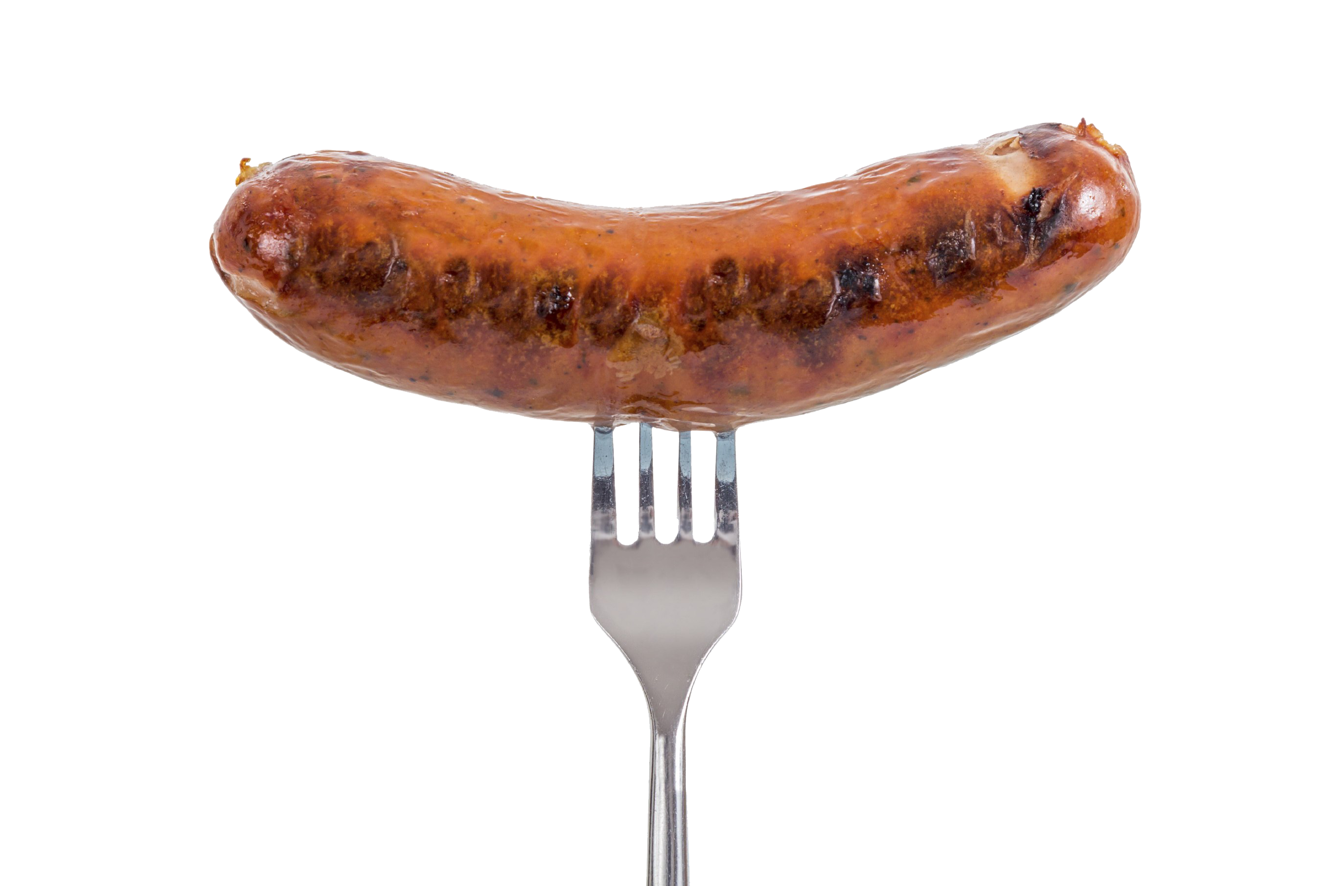 Sausage On Fork Transparent Free PNG