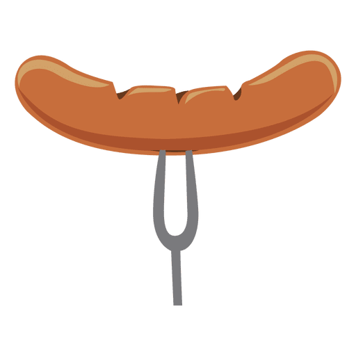 Sausage On Fork Transparent PNG