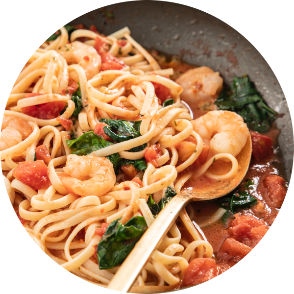Seafood Pasta Background PNG Image