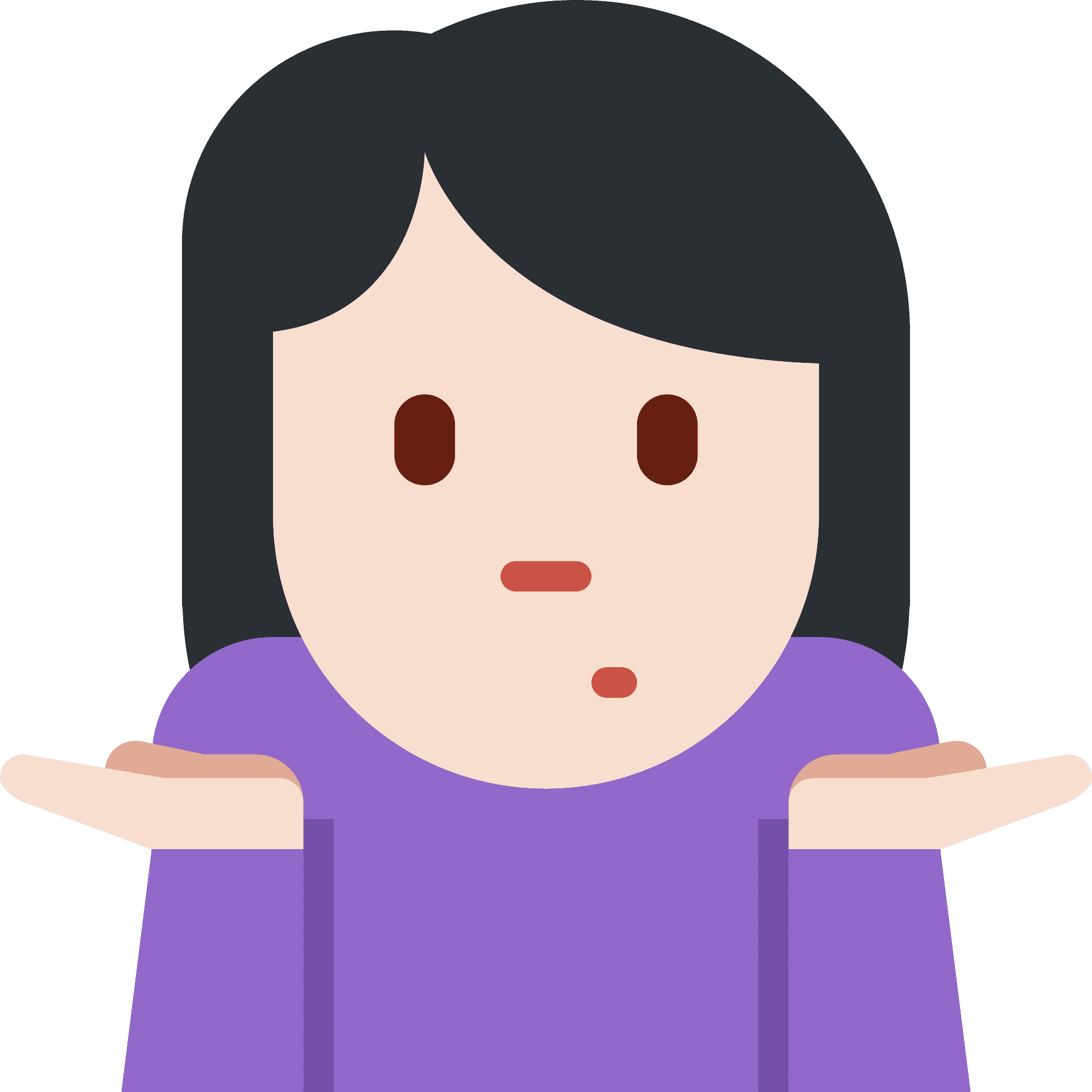 Shrug Emoji Woman Background PNG Image