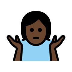 Shrug Emoji Woman PNG HD Quality