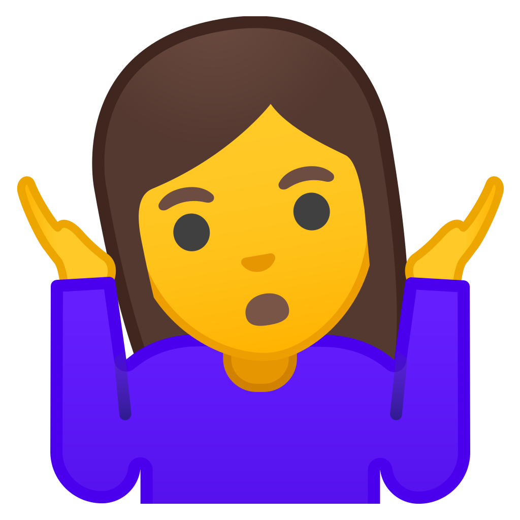 Shrug Emoji Woman Transparent PNG