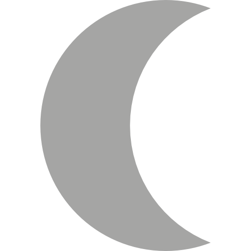 Silver Grey Moon Crescent PNG HD Quality