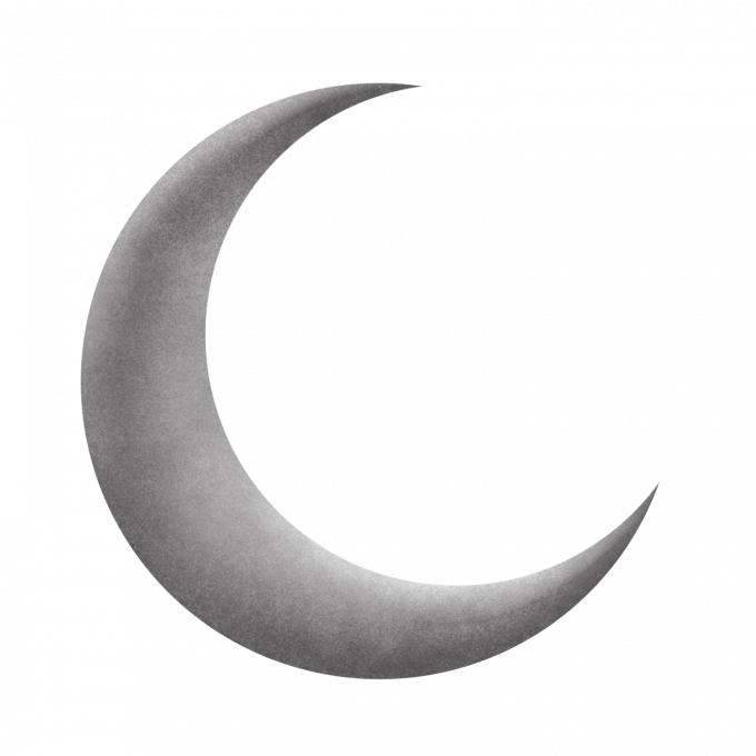 Silver Grey Moon Crescent Transparent Images