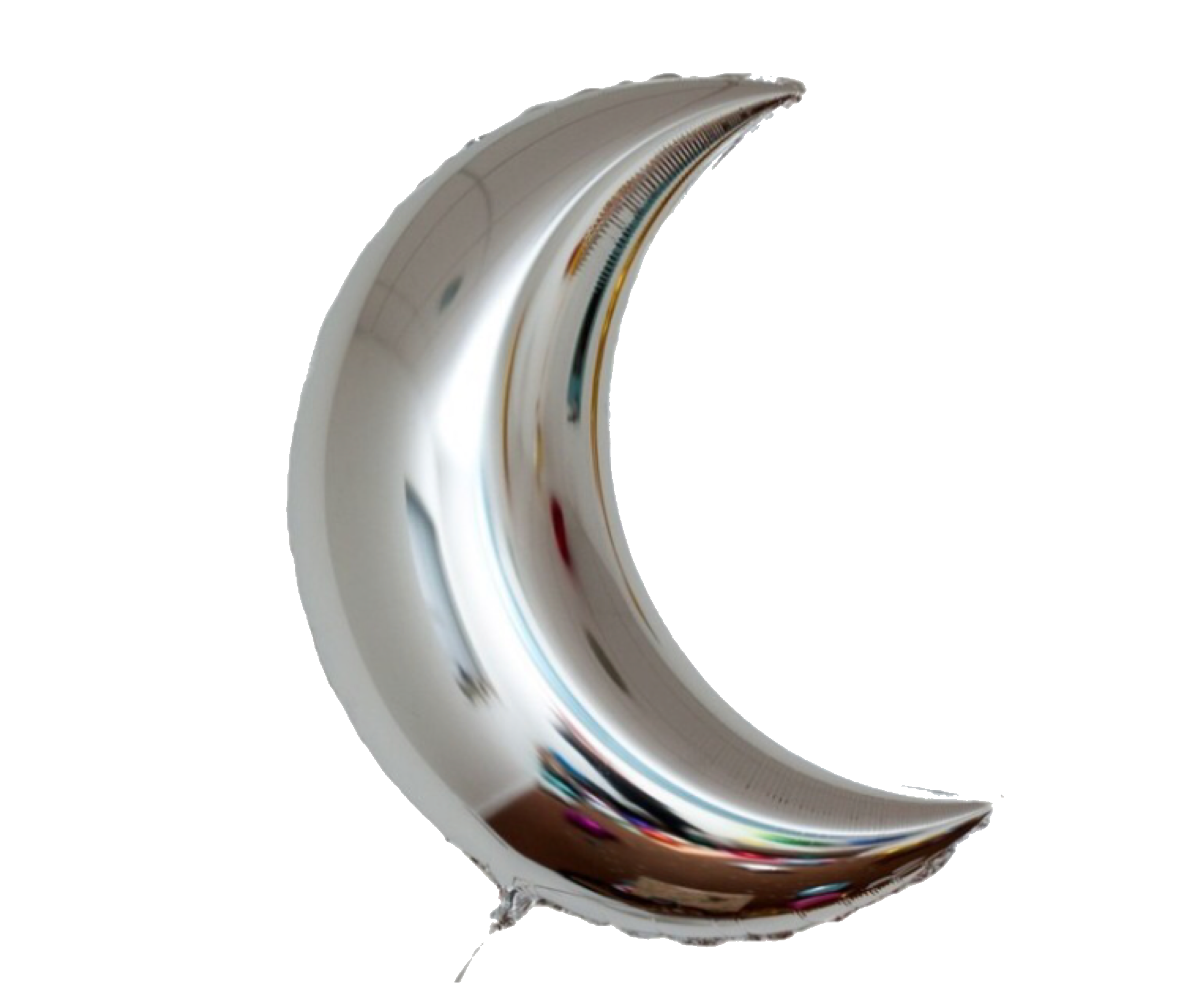 Silver Grey Moon Crescent Transparent PNG