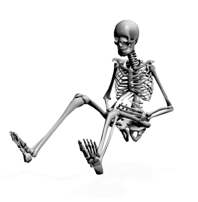 Skeleton Sitting Transparent Background