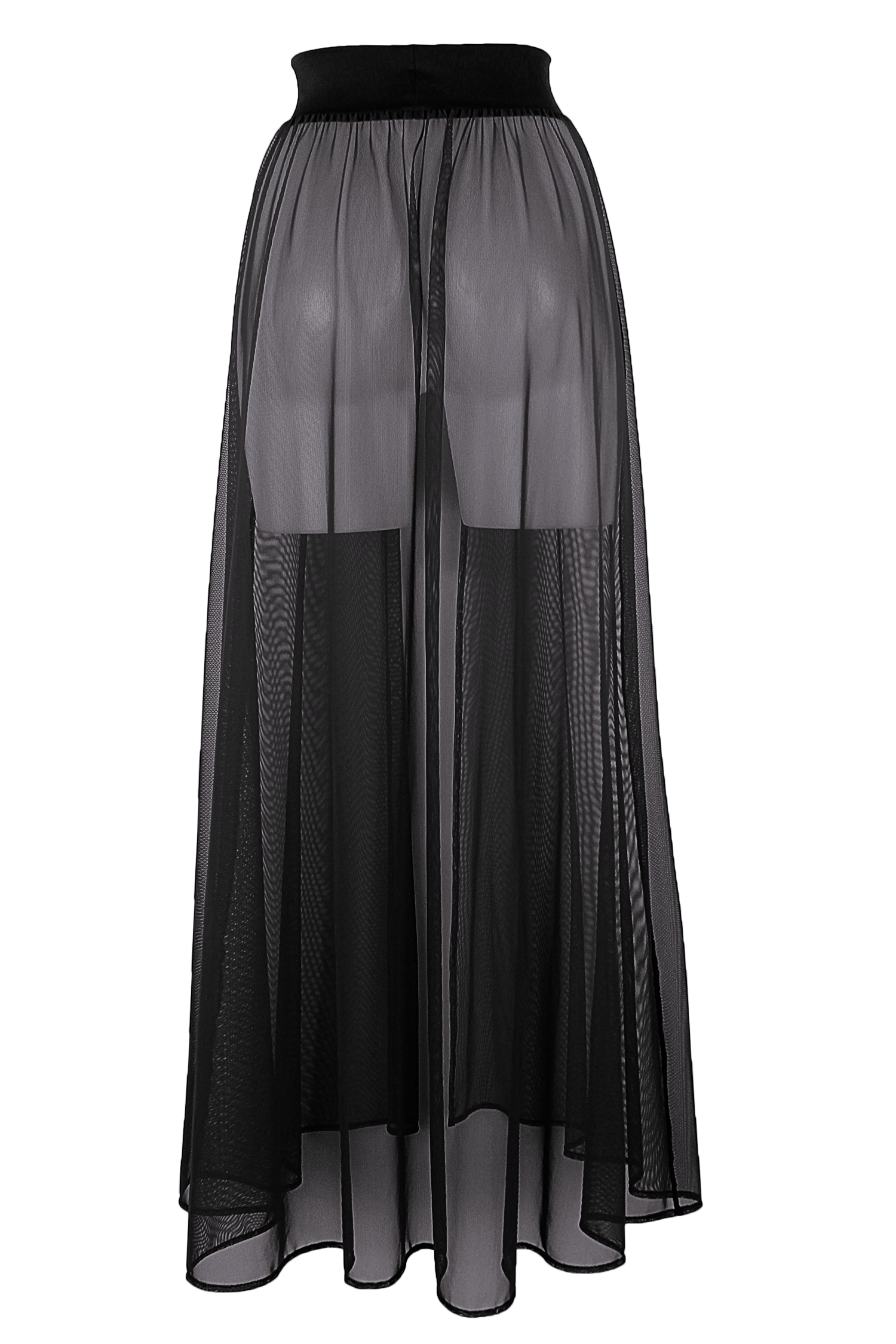 Skirt Black Silk PNG HD Quality